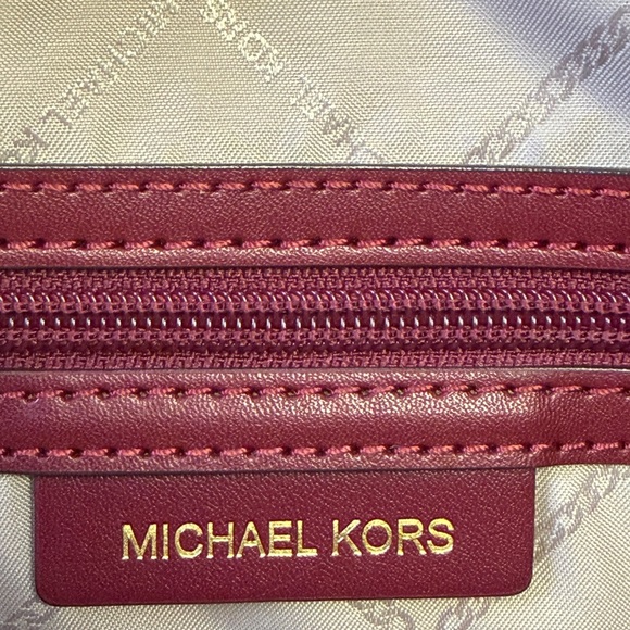 Michael Kors Glossy Burgundy Satchel - Picture 3 of 4